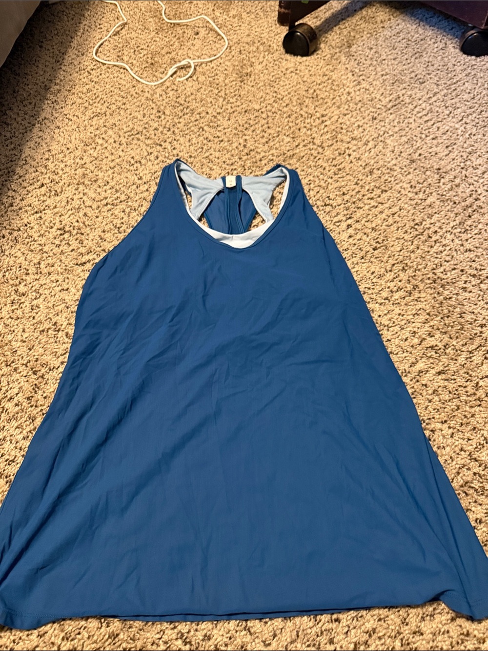 lululemon two-tone blue racerback sports bra
